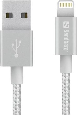 Kabel USB Sandberg USB- Lightning Excellence 1m Srebrny (480-01) 1