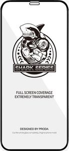 Prada Proda Shark Full Glue Tempered Glass super wytrzymałe szkło hartowane na cały ekran z ramką Case Friendly iPhone 12 Pro Max czarny 3
