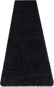Dywany Łuszczów Dywan, Chodnik SOFFI shaggy 5cm czarny - do kuchni, przedpokoju, na korytarz, 60x300 cm 1
