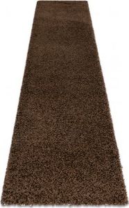 Dywany Łuszczów Dywan, Chodnik SOFFI shaggy 5cm brązowy - do kuchni, przedpokoju, na korytarz, 60x200 cm 1