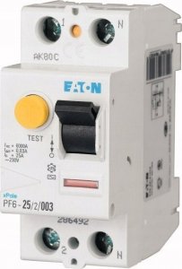 Eaton Wyłącznik różnicowoprądowy 2P 63A 0,5A typ AC PF6-63/2/05 286503 1
