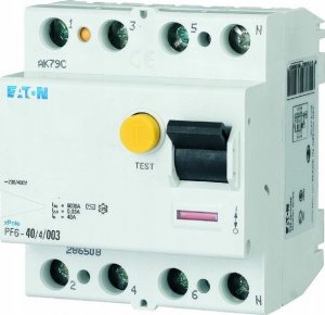 Eaton Wyłącznik różnicowoprądowy 4P 63A 0,1A typ AC PF6-63/4/01 286513 1