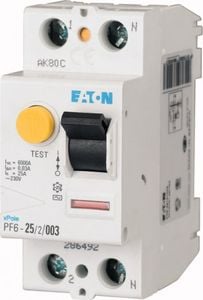 Eaton Wyłącznik różnicowoprądowy 2P 25A 0,1A typ A PF6-25/2/01-A 112922 1
