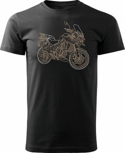 Topslang Koszulka motocyklowa z motocyklem na motor Triumph Tiger męska czarna REGULAR XXL 1