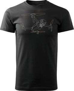 Topslang Koszulka z dronem dron drone quadrocopter męska czarna REGULAR XXL 1