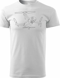 Topslang Koszulka z dronem dron drone quadrocopter męska biała REGULAR L 1