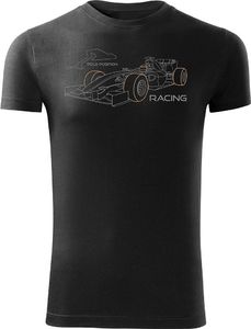 Topslang Koszulka z formułą 1 formuła 1 F1 bolidem formuły męska czarna SLIM M 1