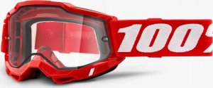 100% Gogle 100% ACCURI 2 ENDURO MOTO RED (Szyba Przezroczysta Podwójna) (NEW) 1