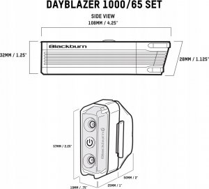 Blackburn Zestaw lampki BLACKBURN DAYBLAZER przód 1000 lumenów, tył 65 lumenów (NEW) 6