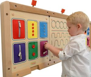 Masterkidz Tablica Ścienna Otwieranie I Zamykanie Zamków Suwaki Guziki Masterkidz 1