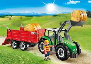 Playmobil traktor z przyczepą (6130) 1