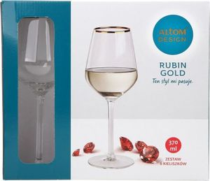 Lumarko rubin gold kpl. 6 kieliszków wino białe 370 ml 3