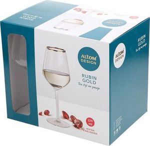 Lumarko rubin gold kpl. 6 kieliszków wino białe 370 ml 4