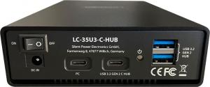 Kieszeń LC-Power 3.5" SATA - USB-C 3.2 Gen 2 +  USB Hub (LC-35U3-C-HUB) 5