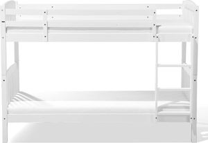 Beliani Łóżko piętrowe drewniane 90 x 200 cm białe REVIN 3