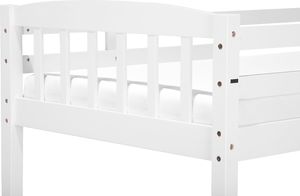 Beliani Łóżko piętrowe drewniane 90 x 200 cm białe REVIN 5