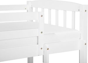 Beliani Łóżko piętrowe drewniane 90 x 200 cm białe REVIN 6