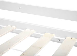 Beliani Łóżko piętrowe drewniane 90 x 200 cm białe REVIN 8