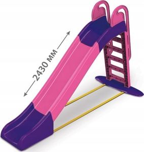 3toysm Duża zjeżdżalnia z uchwytami 243 cm Różowa 1