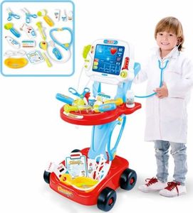 Woopie Wózek Małego Lekarza Różowy Zestaw Lekarski Dla Dzieci 1