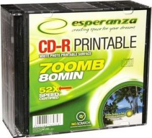 Esperanza CD-R/10/Slim 700MB 52x do nadruku 1