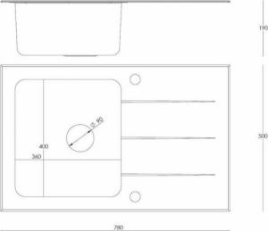 Zlewozmywak Quadron Ford 111 HardQ komora stalowa PVD złota z czarnym blatem szklanym 2