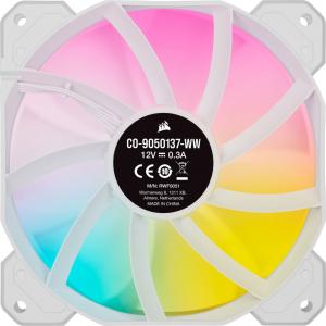 Wentylator Corsair iCUE SP120 RGB ELITE Performance Biały 3-pack + Lighting Node CORE (CO-9050137-WW) 5