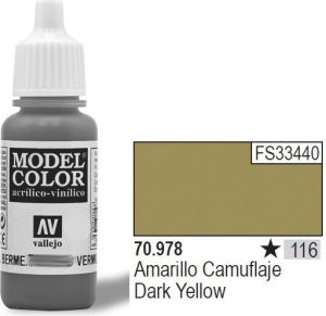 Vallejo Farba Nr116 Dark Yellow 17ml 1