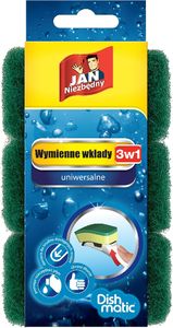 JAN Niezbędny Sarantis Jan Niezbędny Dishmatic Zmywak kuchenny 3w1 uniwersalny -wkłady 1op.-3szt 1