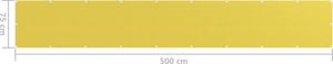 vidaXL Parawan balkonowy, żółty, 75x500 cm, HDPE 5