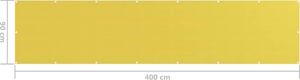 vidaXL Parawan balkonowy, żółty, 90x400 cm, HDPE 5