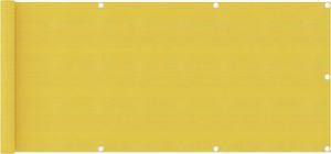 vidaXL Parawan balkonowy, żółty, 75x300 cm, HDPE 1