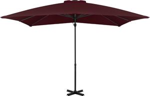 vidaXL Parasol wiszący na aluminiowym słupku, bordowy, 250x250 cm 3