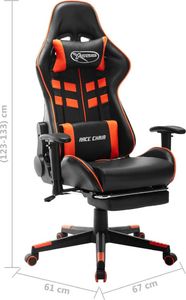 Fotel vidaXL czarno-pomarańczowy (20516) 10