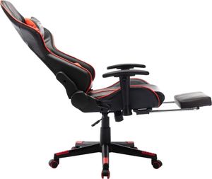Fotel vidaXL gamingowy z podnóżkiem czarno-czerwony (20511) 5
