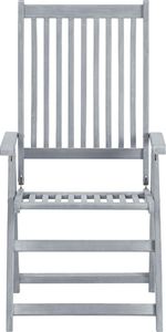 vidaXL Rozkładane krzesła ogrodowe z poduszkami, 2 szt., lita akacja (3064707) 4