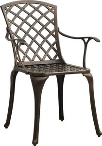 vidaXL Krzesła ogrodowe 2 szt., odlewane aluminium, brązowe (315570) 2