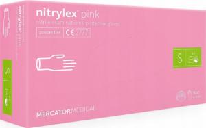 Mercator Medical Rękawice nitrylowe nitrylex pink S 100 szt () - RD30144002 1