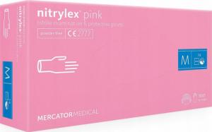 Mercator Medical Rękawice nitrylowe nitrylex pink M 100 szt () - RD30144003 1