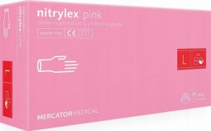 Mercator Medical Rękawice nitrylowe nitrylex pink L 100 szt () - RD30144004 1