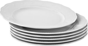 Karolina Komplet 6 talerzy deserowych 19cm Gloria Biała 1