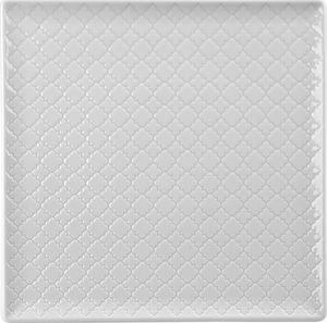 Lubiana Talerz płytki kwadratowy 25,5cm Marrakesz biały 1
