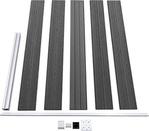 vidaXL Zestaw ogrodzeniowy z WPC, 526 x 105 cm, czarny 6