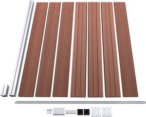 vidaXL Zestaw ogrodzeniowy z WPC, 353x146 cm, brązowy 6