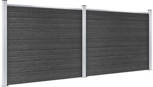 vidaXL Zestaw ogrodzeniowy z WPC, 353x146 cm, szary 2