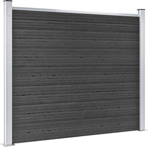 vidaXL Zestaw ogrodzeniowy z WPC, 353x146 cm, szary 4