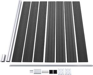vidaXL Zestaw ogrodzeniowy z WPC, 353x146 cm, szary 5