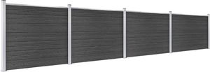 vidaXL Zestaw ogrodzeniowy z WPC, 699x146 cm, szary 2