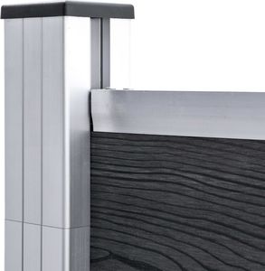 vidaXL Zestaw ogrodzeniowy z WPC, 699x146 cm, szary 7