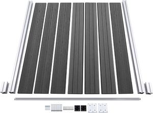 vidaXL Zestaw ogrodzeniowy z WPC, 353x146 cm, czarny 6